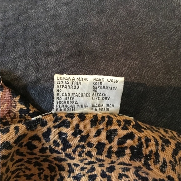 Next Move L floral cheetah print Blouse - Picture 7 of 16